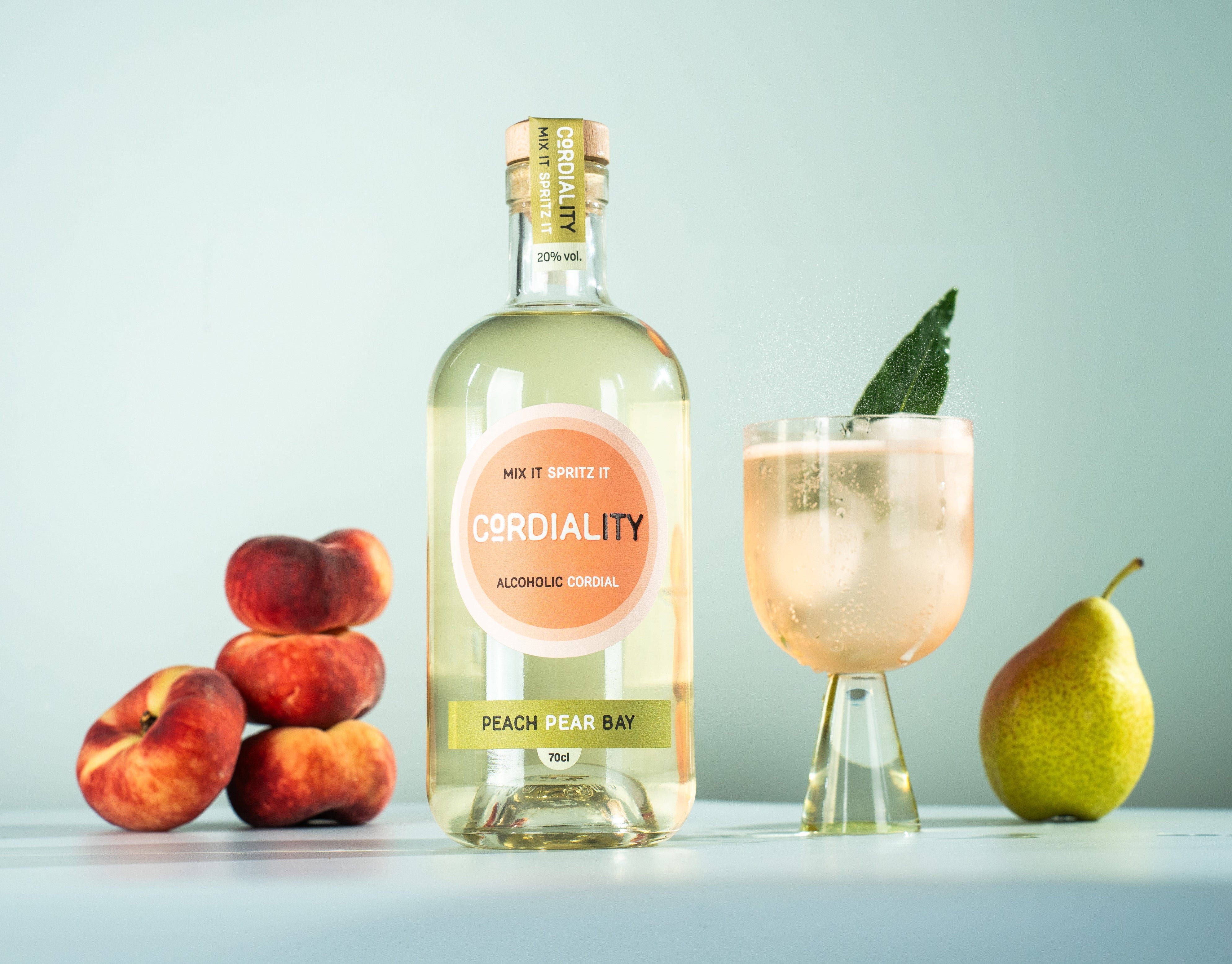 Peach, Pear & Bay Cordial Drink